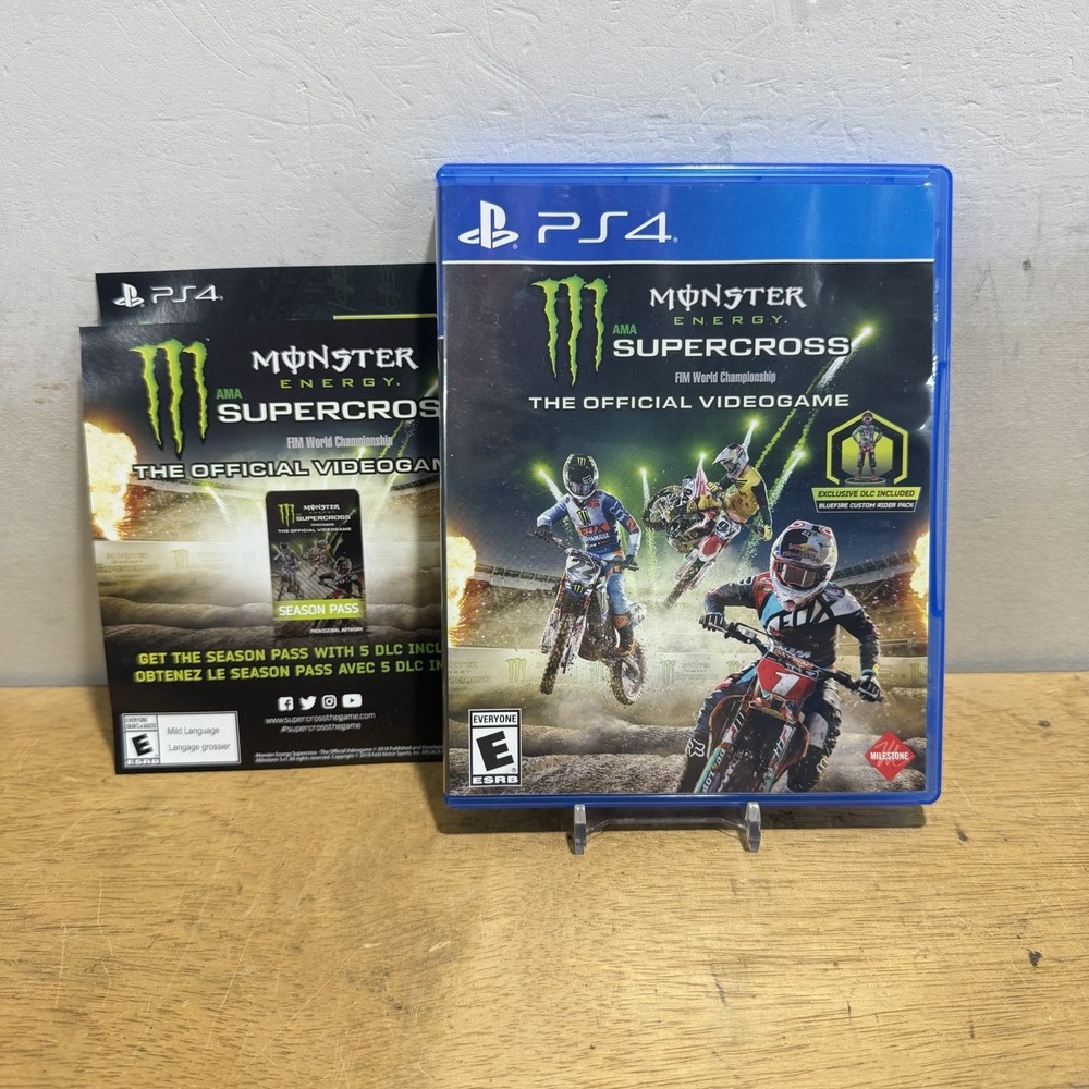Monster Energy Supercross 2018 Sony Playstation 4 PS4 CIB Complete Tested